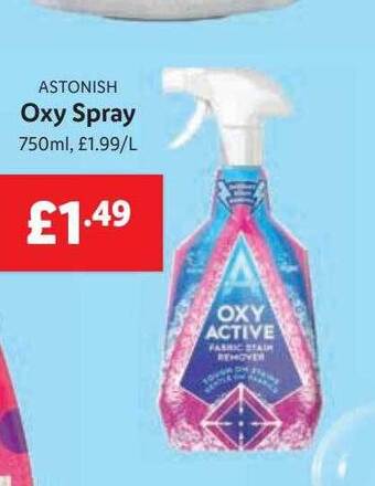 Lidl Astonish oxy spray offer