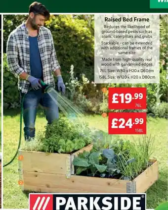 Lidl Parkside raised bed frame offer