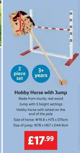Lidl Hobby horse with jump offer