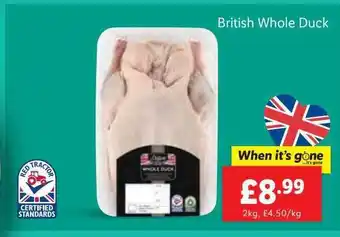 Lidl British whole duck offer