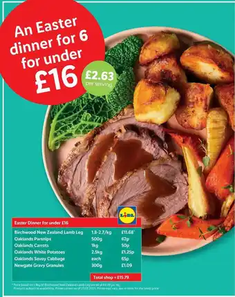 Lidl Easter dinner offer