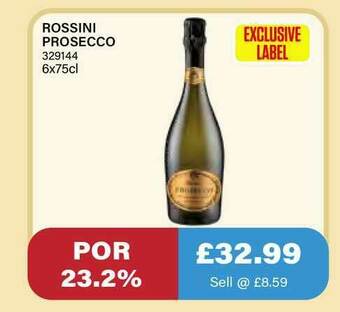 Bestway Rossini Prosecco offer