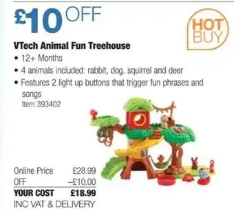 Costco Vtech animal fun treehouse offer