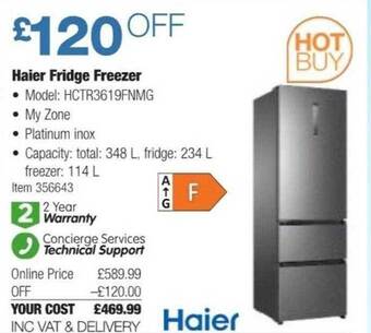 Costco Haier fridge freezer offer