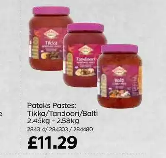 Bestway Pataks pastes : tikka-tandoori-balti offer