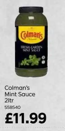 Bestway Colman's mint sauce offer