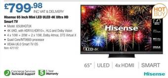 Costco Hisense 65 inch mini led uled 4k ultra hd smart tv offer