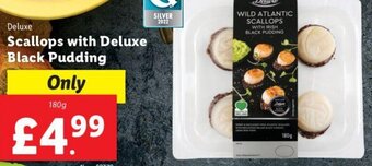 Lidl Deluxe Scallops with Deluxe Black Pudding 180 g offer