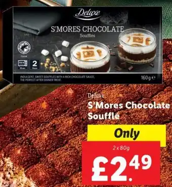 Lidl Deluxe S'Mores Chocolate Souffle 2x80 g offer