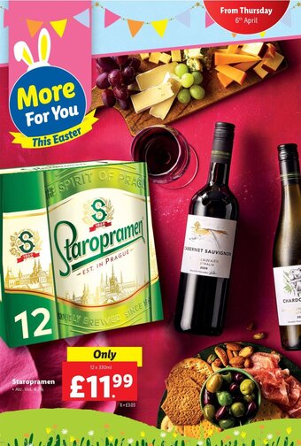 Lidl Staropramen 12 x 330 ml offer