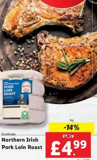 Lidl Strathvale Northern Irish Pork Loin Roast 1kg offer