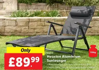 Lidl Livarno Houston Aluminium Sunlounger offer
