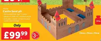 Lidl Playtive Castle Sand pit offer