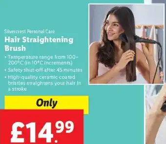 Lidl Silvercrest Personal Care Hair Straightening Brush offer