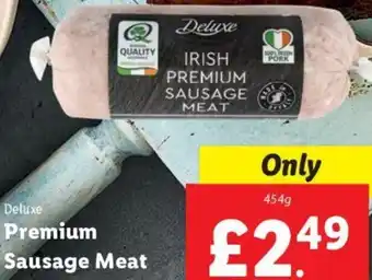 Lidl Deluxe Premium Sausage Meat 454 g offer