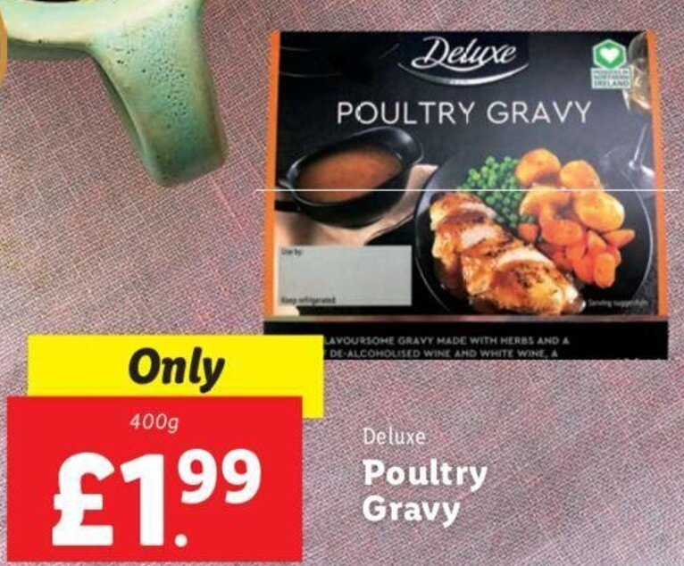 Deluxe Poultry Gravy 400g offer at Lidl