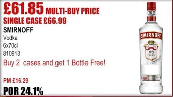 Bestway Smirnoff Vodka 6x70cl offer