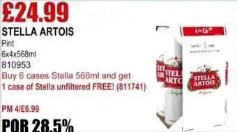 Bestway Stella Artois Pint 6x4x568ml offer