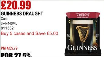 Bestway Guinness Draught Cans 6x4x440ml offer
