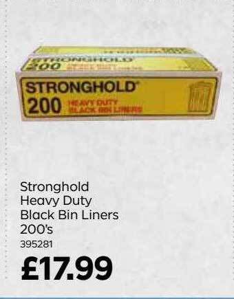 Bestway Stronghold heavy duty black bin liners offer