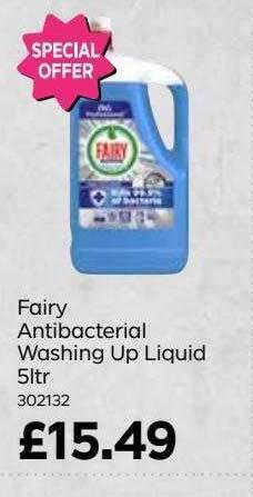 Bestway Fairy antibacterial washing up liquid offer
