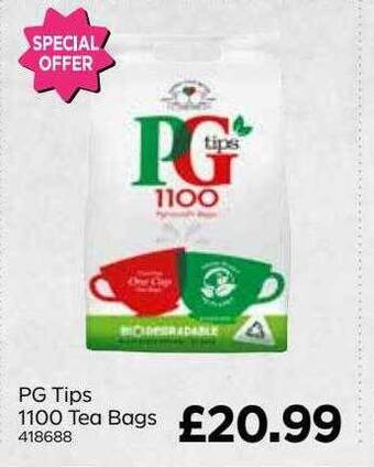 Bestway Pg tips 1100 tea bags offer