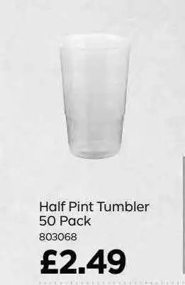 Bestway Half pint tumbler offer
