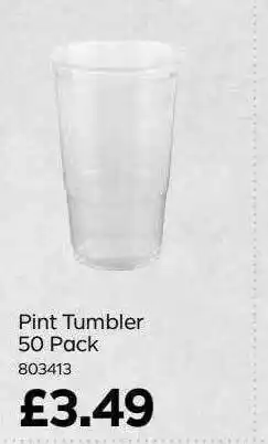 Bestway Pint tumbler 50 pack offer