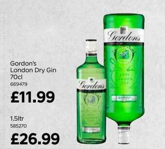 Bestway Gordon's london dry gin offer