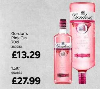 Bestway Gordon's pink gin offer