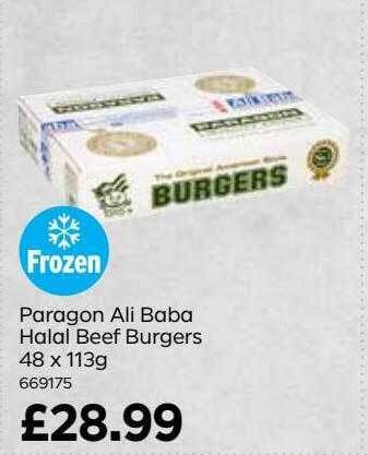 Bestway Paragon ali baba halal beef burgers offer