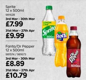Bestway Sprite, fanta-dr pepper offer
