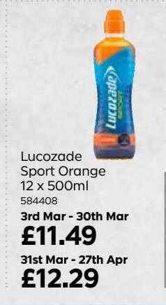 Lucozade sport orange