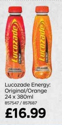 Bestway Lucozade energy : original-orange offer