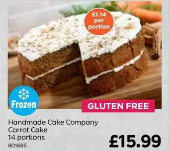 Bestway Handmade cake company carrot cake offer