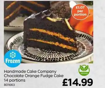 Bestway Handmade cake company chocolate orange fudge cake offer