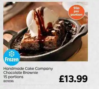 Bestway Handmade cake company chocolate brownie 15 portions offer
