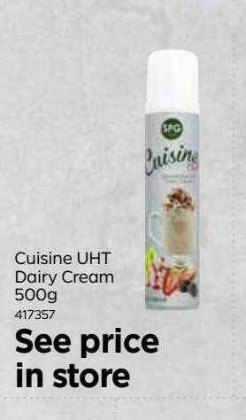 Bestway Cuisine uht dairy cream offer