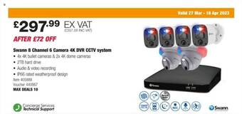 Costco Swann 8 channel 6 camera 4k dvr cctv system offer