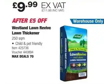 Costco Westland lawn revive lawn thickener offer