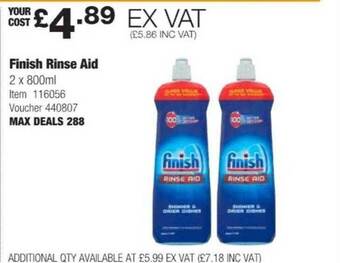 Costco Finish rinse aid offer