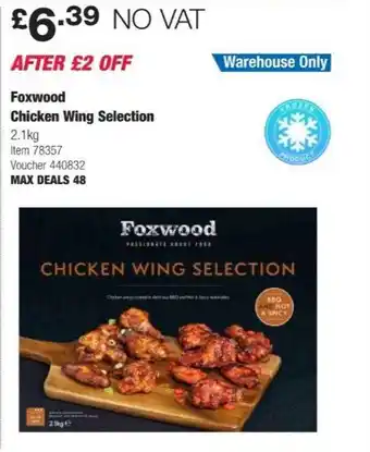 Foxwood chicken wing selection