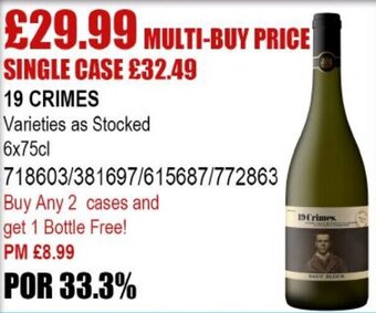 Bestway 19 Crimes 6x75cl offer