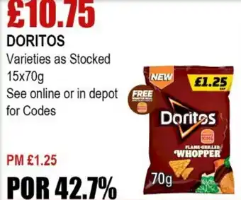 Bestway Doritos 15x70g offer