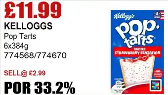 Bestway Kelloggs Pop Tarts 6x384g offer