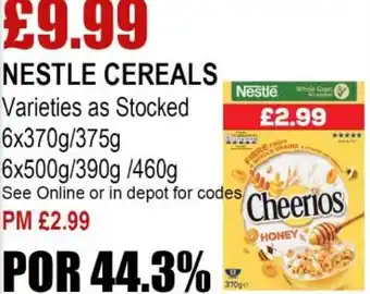 Bestway Nestle Cereals 6x370g/375g offer