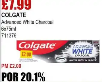Bestway Colgate Advanced White Charcoal 6x75ml offer