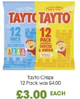 Centra Tayto Crisps 12 Pack offer