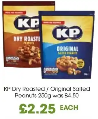 Centra KP Dry Roasted / Original Salted Peanut 250g offer