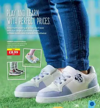 Aldi Children's licensed trainers offer